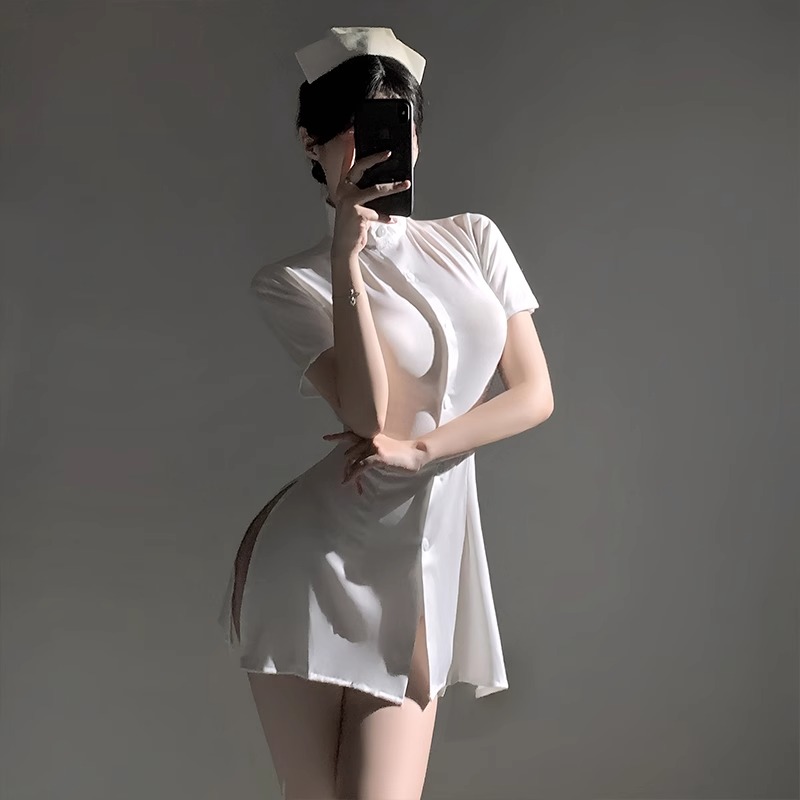 純粋な欲望コスプレ看護師ベッド上で役はセクシーなギャル せいふくを演じて身を修めてやせているワンピース夏を現します 5,786円