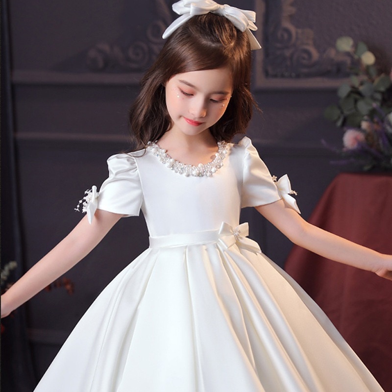 【2枚購入で 3oo円OFF】女の子のドレス夏のプリンセスドレス子供用ドレスピアノパフォーマンス服ファッショナブルな花のスカート