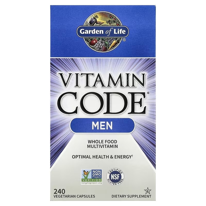 Vitamin Code（ビタミンコード） 男性向け自然食品のマルチビタミン ベジカプセル240粒
