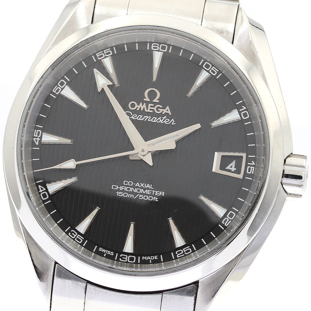 オメガ OMEGA 231.10.39.21.01.001 シーマスター アクアテラ デイト コーアクシャル 自動巻き メンズ 保証書付き_887986【中古】