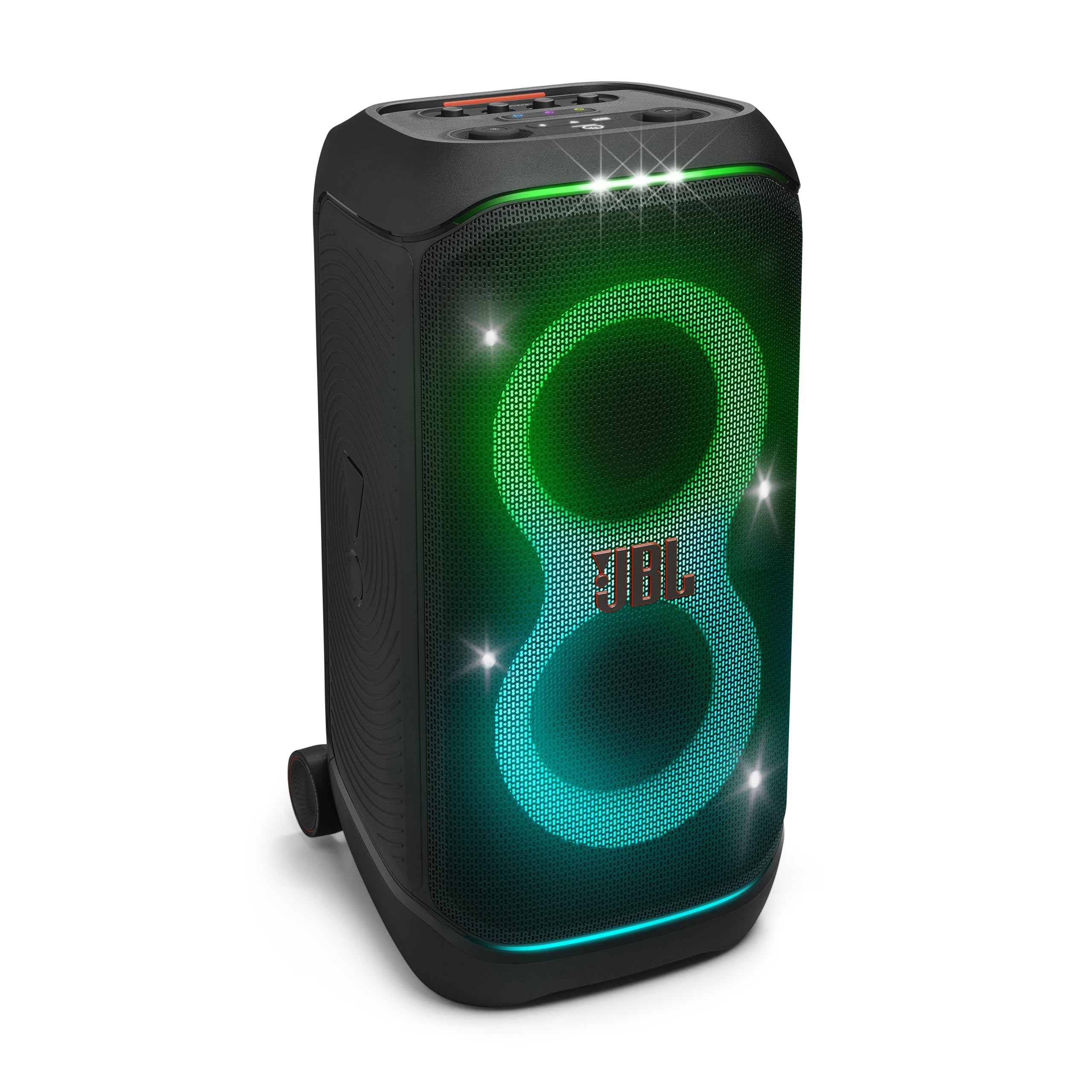 JBL PartyBox Stage 320 Bluetoothスピーカー ワイヤレス 240W出力/IPX4/マイク入力/ギター入力搭載/キャスター付き ブラック JBLPBSTAGE320JN