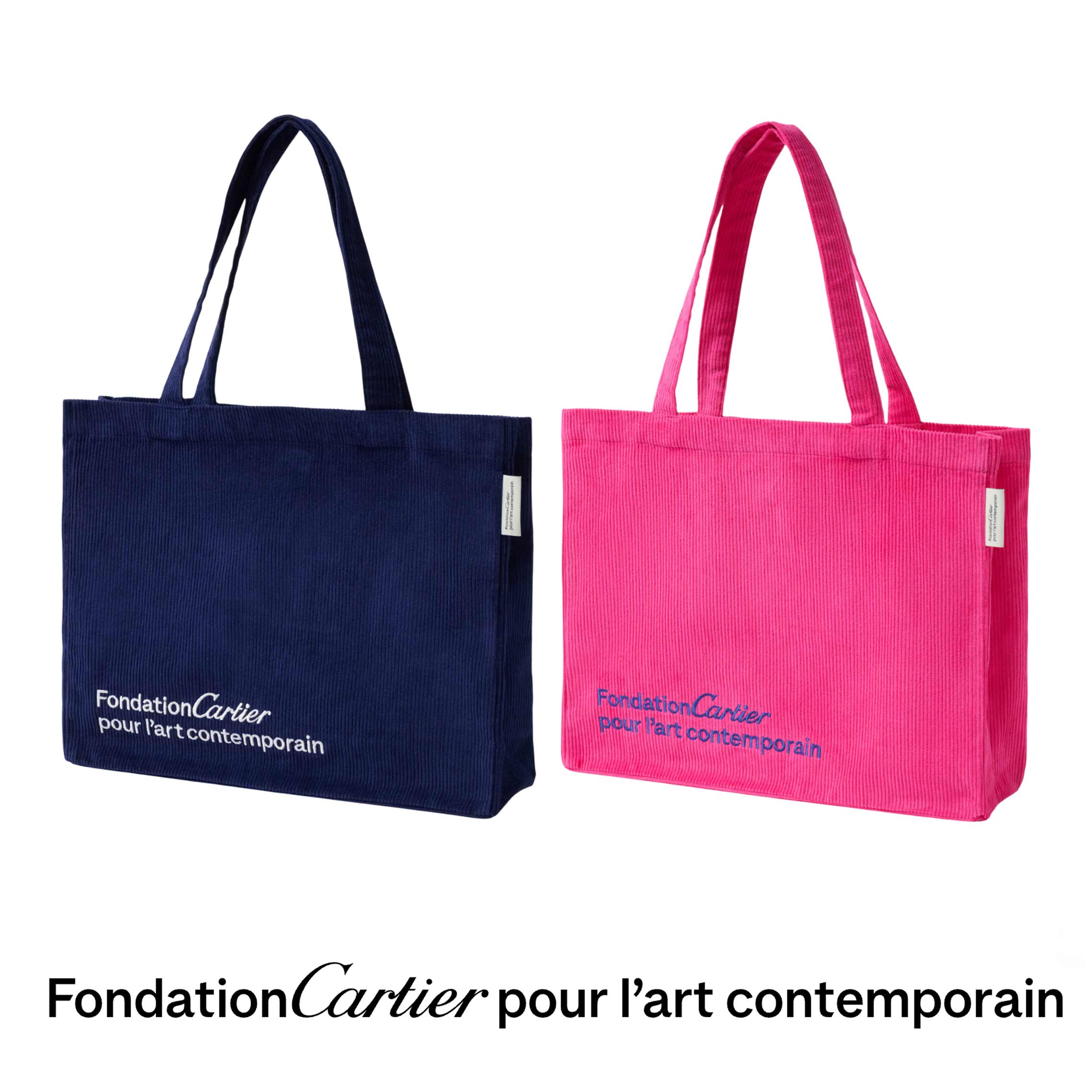 パリ限定！FondationCartier現代美術館 公式 トートバッグ NAVY&PINK