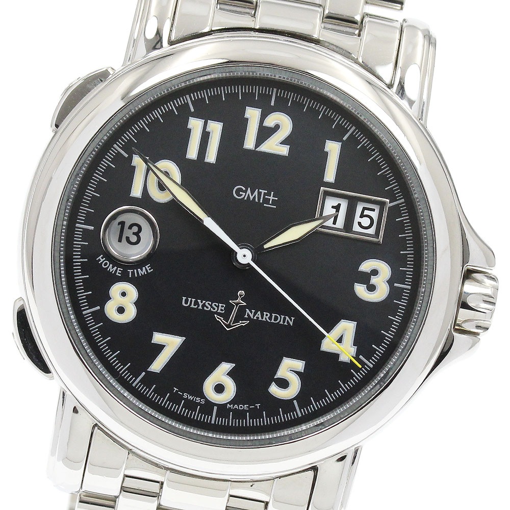 ユリス・ナルダン Ulysse Nardin 223-88 サンマルコ GMT ビッグデイト 自動巻き メンズ _913776【中古】