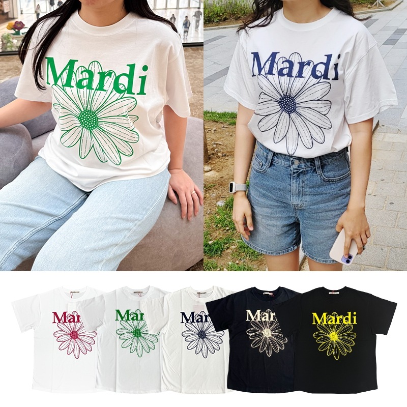 [公式正規品] FLOWERMARDI TSHIRT 半袖 Tシャツ プリント ロゴ カットソー ラウンドネック [16カラー]