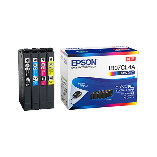 (純正品) EPSON(エプソン) IB07CL4A インクパック 4色(ブラック・シアン・マゼンタ・イエロー)