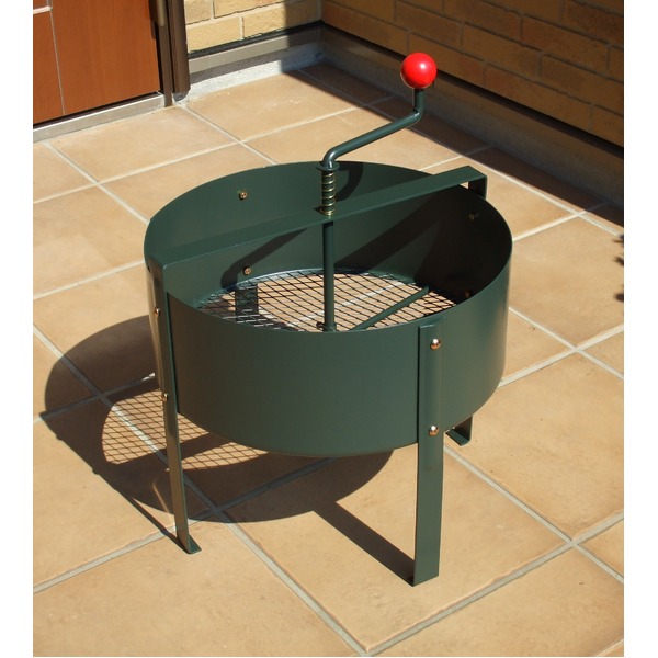 回転式古土分別器 (直径41cm×高さ55cm) スチール製 二重焼付塗装 日本製 『ロータシーブ』 (園芸 ガーデニング用品)