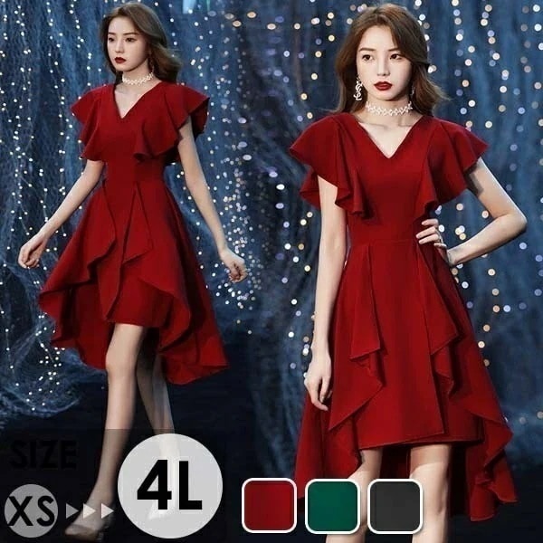 ドレス 大人 ピアノ 発表会 フィッシュテールドレス 演奏会 演奏会用ドレス 赤 ピアノ発表会 結婚式 高校生 パーティードレス 演奏会ドレス 大きいサイズ コンクール イブニングドレス フィッシュテ