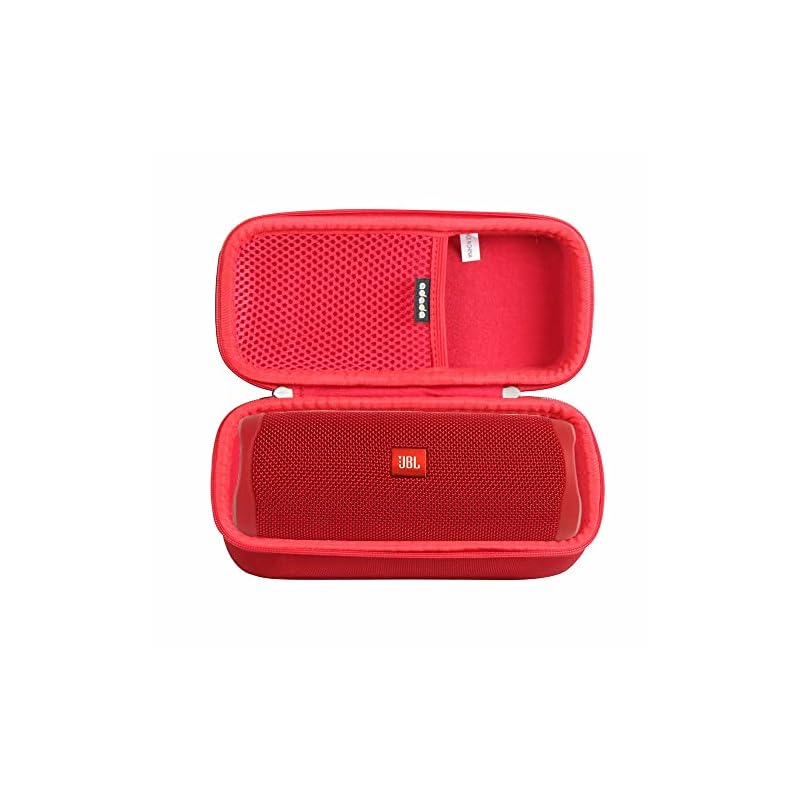 JBL FLIP6/JBL FLIP5 Bluetoothスピーカー 専用保護旅行収納キャリングケース-Adada (レッド)