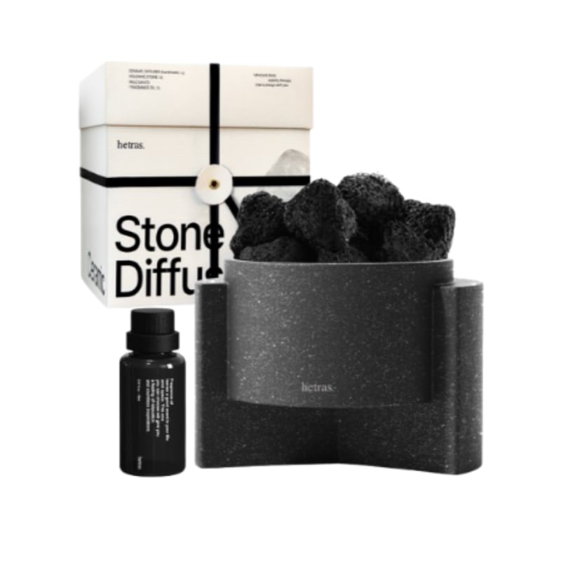 日常を豊かにするプレミアムセラミック火山石ディフューザーセット 【火山石 + セラミック容器 + フレグランスオイル 18ml + 4つの香り中1選択】