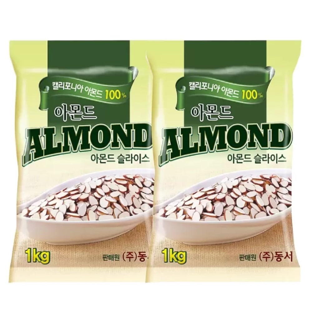 韓国-KMEAL-KFOOD-アーモンドスライス1kgx2パック