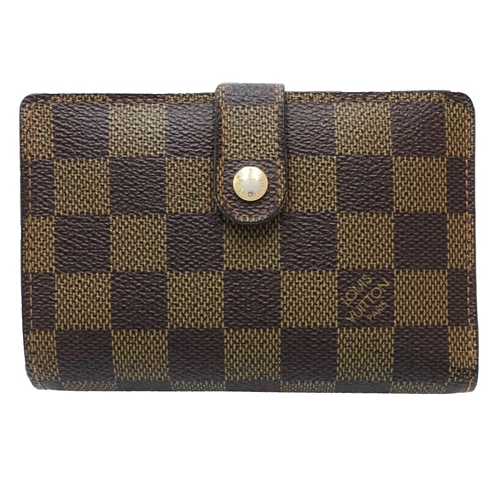 ダミエ ポルトモネ ビエ ヴィエノワ N61664 二つ折り財布 エベヌ/181291【中古】