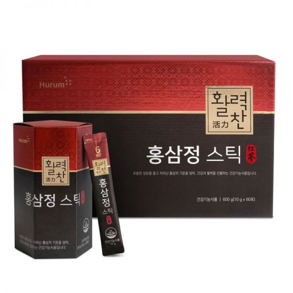 【10gx60包】ヒューロム 紅参精 スティック 健康サポート 韓国紅参