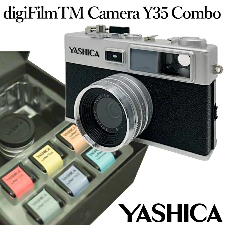 デジタルカメラ ヤシカ 通販 デジフィルムカメラ YASHICA digiFilm CAMERA Y35 Combo デジフィルム 6種 全種付き レトロ 昭和 おしゃれ かわいい ヴィンテージ感 1