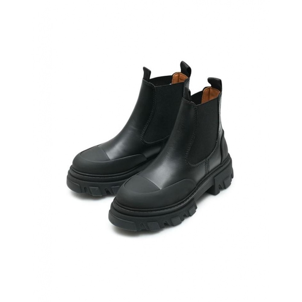 ガニレディースアンクルブーツブラック S1908-099