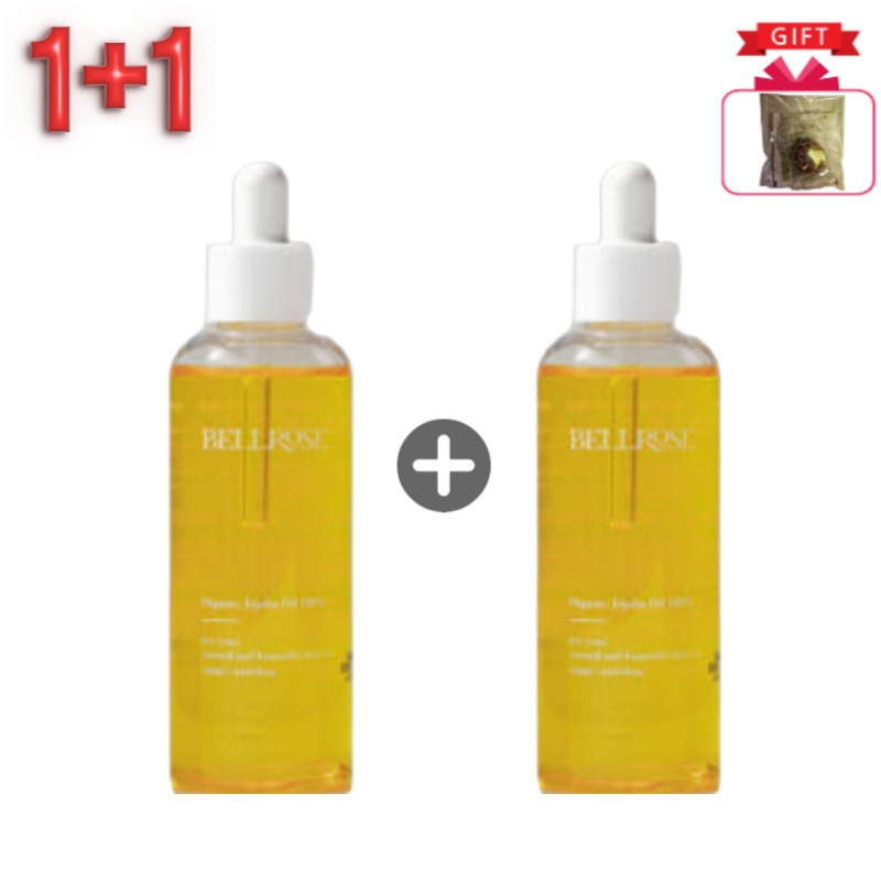 【1+1】 大容量 オーガニック未精製低温コールドプレスホホバオイル 120ml×2本 【オーガニック・高保湿・多目的ケア・低刺激・韓国コスメ・・肌鎮静・マッサージオイル・ホホバ・低刺激】