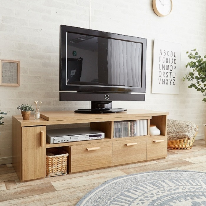 【北欧 ナチュラル】 木製 テレビボード テレビ台 TVボード TV台 伸縮 ローボード コーナー ナチュラル 2カラー シンプル かわいい