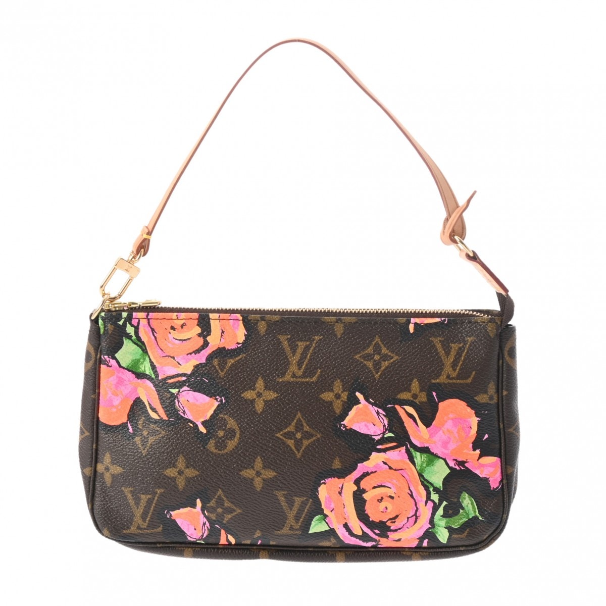 モノグラムローズ ポシェット アクセソワール ブラウン M48615 レディース モノグラムキャンバス アクセサリーポーチ 新同 中古 銀蔵