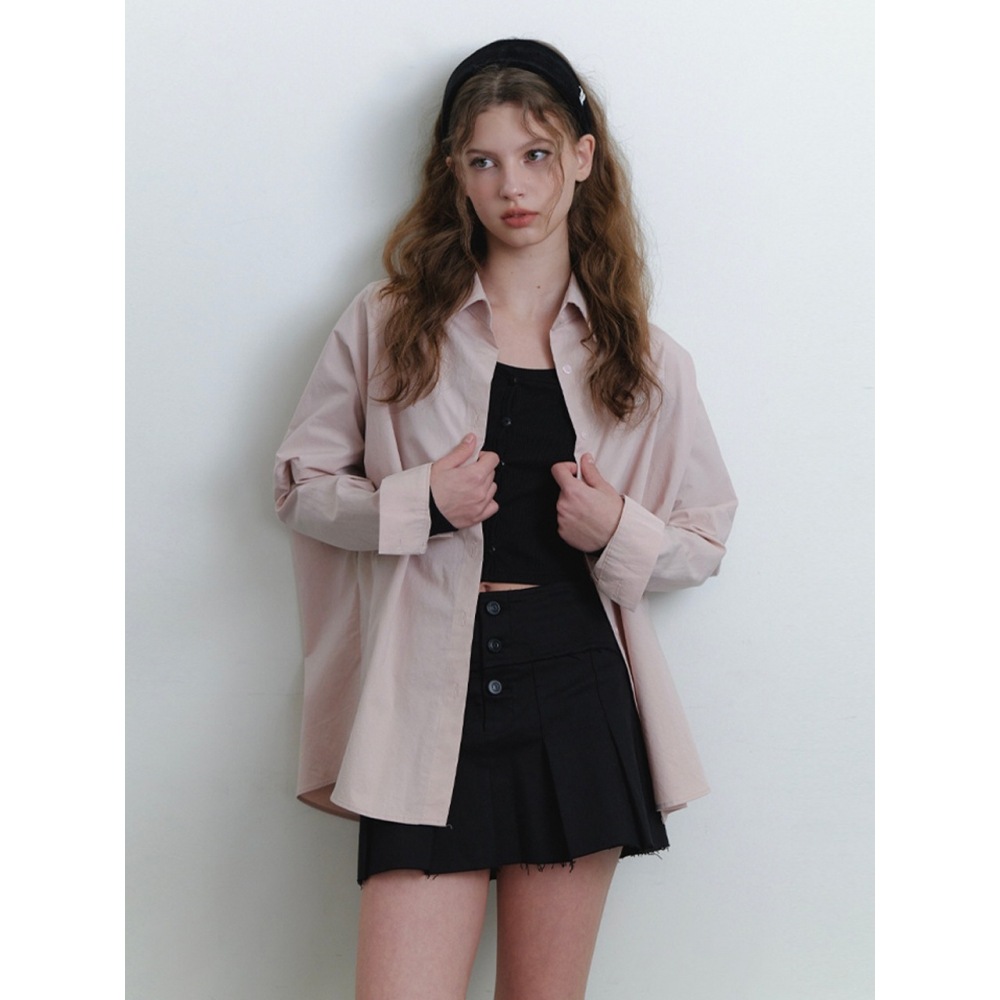 KINDABABY ドロップオーバーフィットシャツインディロージーピンク