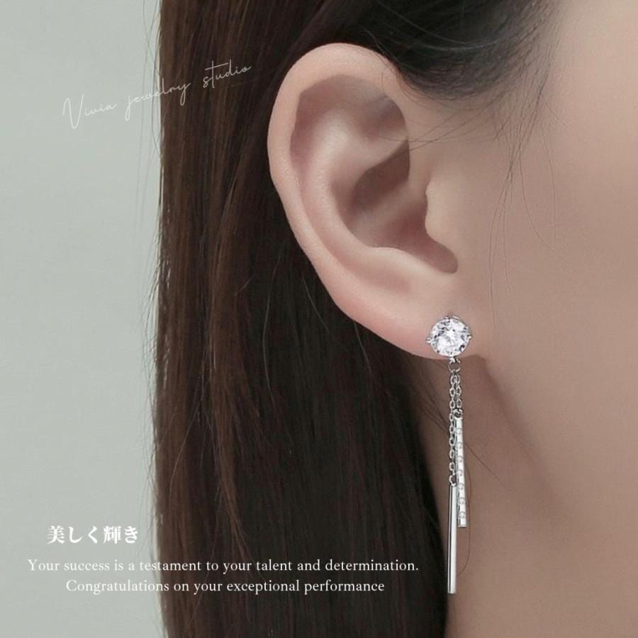 ピアス モアサナイト レディース プラチナ 仕上げ 1.0カラット 金属アレルギー対応 ノンアレルギー シルバー925 ホワイトデー お返し 母の日 女性 揺れる ギフト