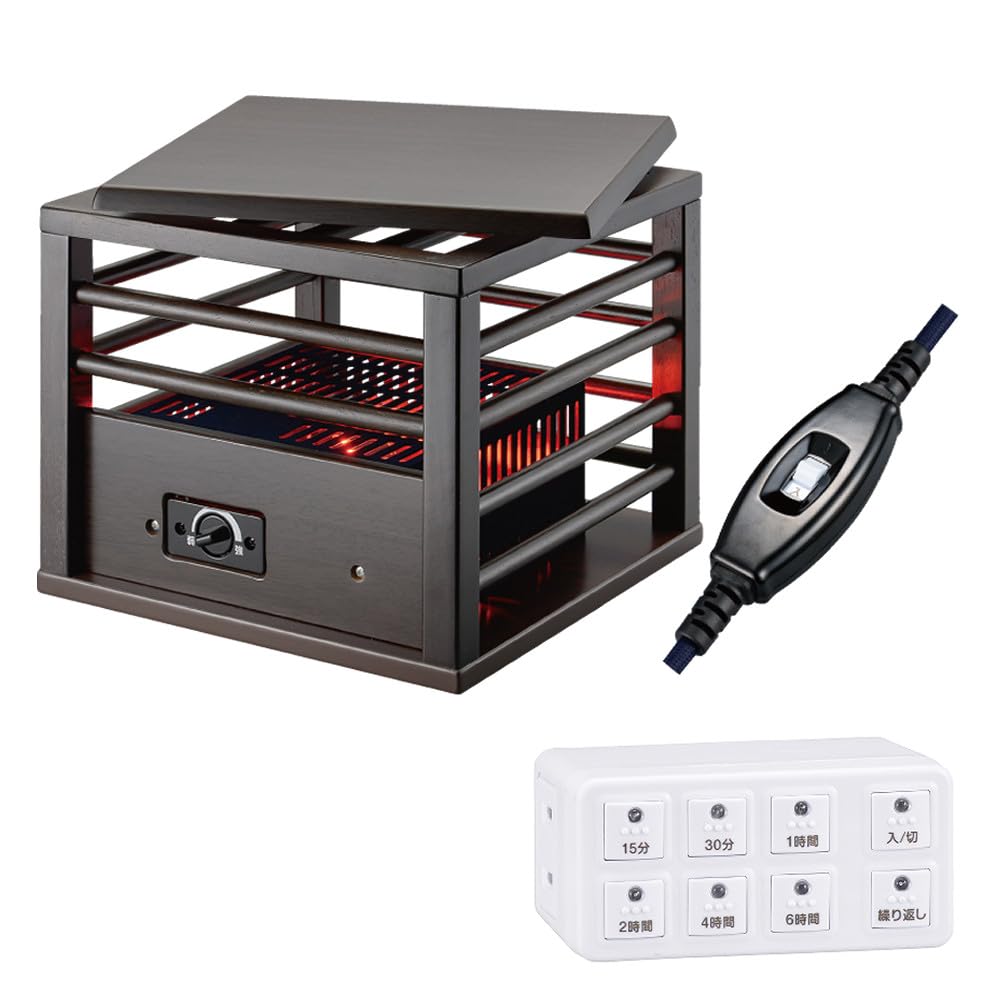 メトロ 一人用こたつ MPQ-102B(B) ボタン式デジタルタイマー HS-AB6H セット