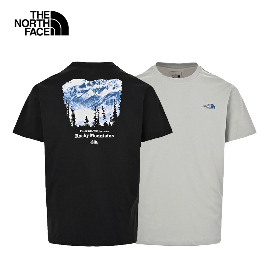 THE NORTH FACE ノースフェイス 半袖Tシャツ コットン ベーシックショートスリーブ ブラックホワイト NF0A88GK