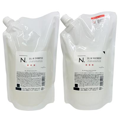 エヌドット オイル イン シャンプー 750ml + オイル イン トリートメント 650g レフィル 詰め替え 美容室専売 サロン専売 N. NAPLA