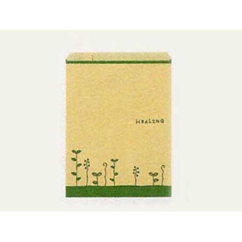 （まとめ買い）シモジマ HEIKO 紙袋 平袋 柄小袋 Rタイプ R-50 ハーブリーフG 200枚 幅180x高230mm 006527121 [x3セット]