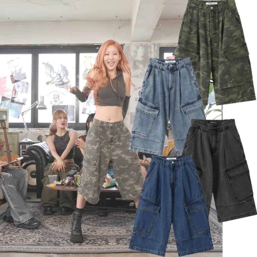 KISS OF LIFE ジュリー 着用/Side Big Denim Shorts/ユニセックス 6,636円