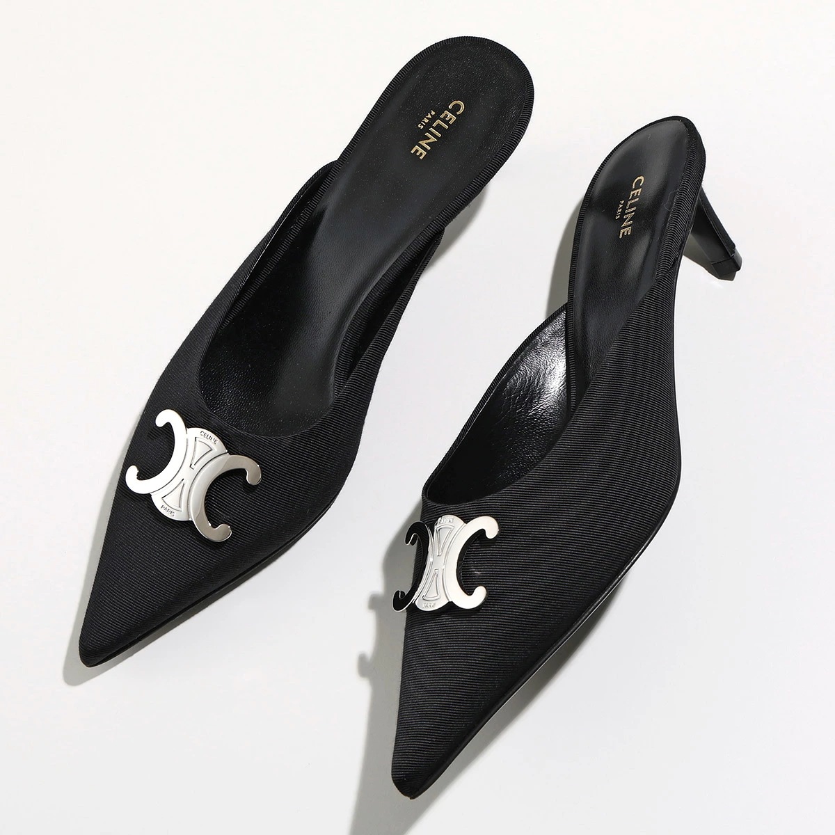 CELINE セリーヌ ミュール ALMA TRIOMPHE GROS GRAIN アルマ トリオンフ グログラン 364432285C.38NO レディース パンプス シューズ 靴 Black