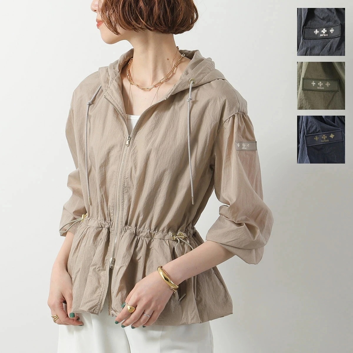 TATRAS タトラス ナイロンジャケット ENZI エンツィ LTAT25S4020-L レディース ブルゾン 軽量 フード付き ライトアウター 撥水 カラー4色