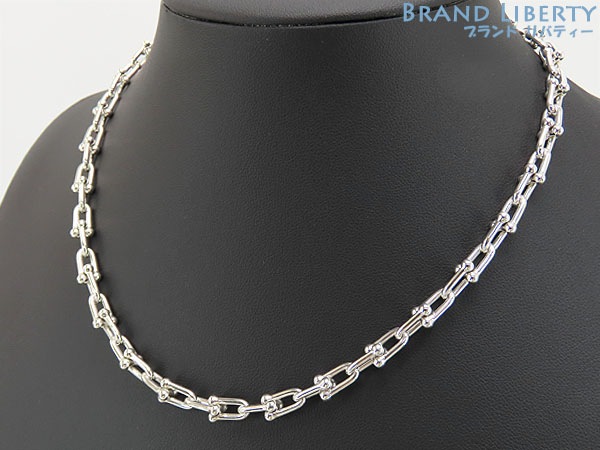 新品仕上げティファニーTIFFANY&Co.ハードウェアスモールリンクネックレススターリングシルバーペンダントシルバー92560153093