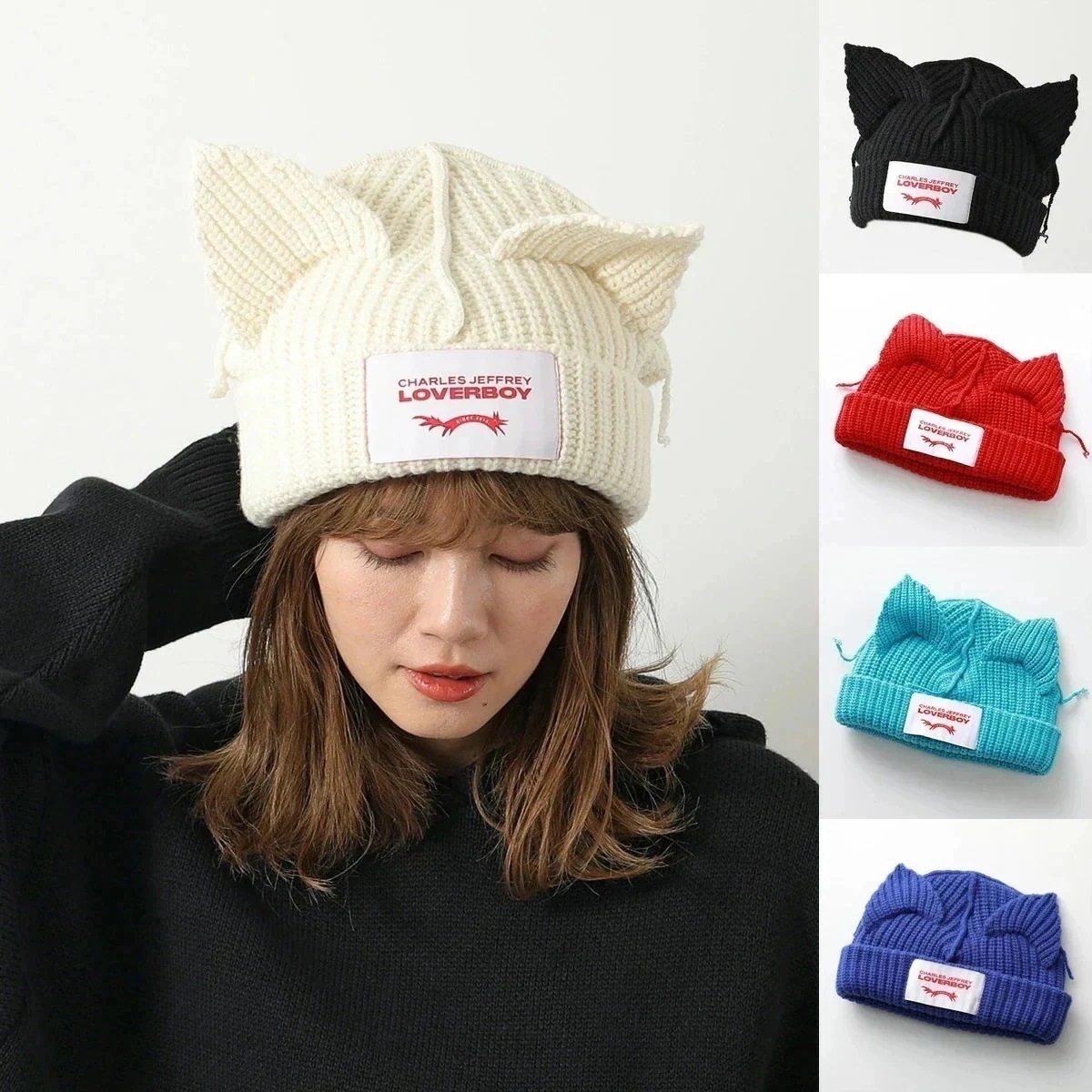 CHARLES JEFFREY LOVERBOY チャールズジェフリーラバーボーイ ニット帽 CHUNKY EARS BEANIE 031130401 0311