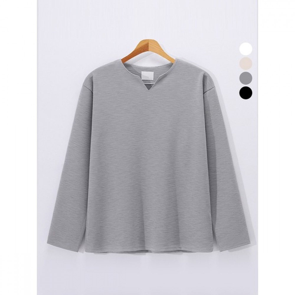 (フアンズ) オーバーフィットスプリット Vネックスパンロングスリーブ Tシャツ EHRT1219