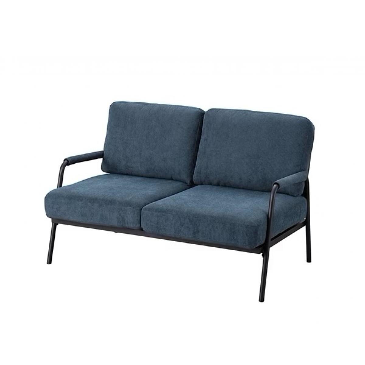 【I】【代引不可】アイリスオーヤマ 2人掛けコーデュロイソファ SFCS-120 ネイビー 約幅120x奥行76x高さ80cm 座面高さ約42cm お客様組立【代引不可/沖