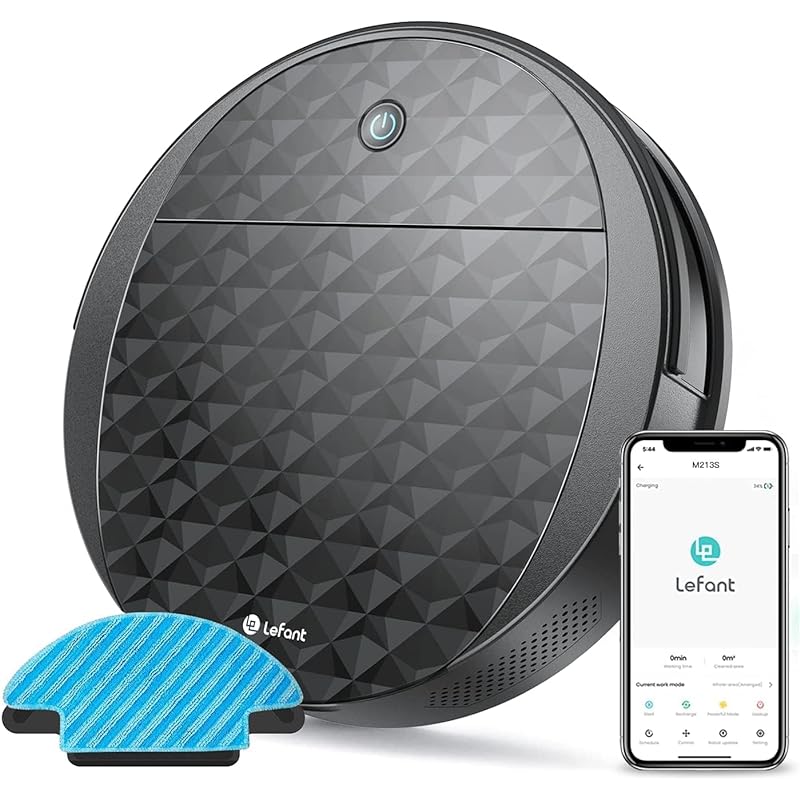 Lefant ロボット掃除機 3200Pa 強力吸引 お掃除 クリーナー 水拭き両用 音量調節 静音 120分間 WiFi App対応 リモコン遠隔操作 自動充電 落下/衝突防止 7.8cm薄型 28