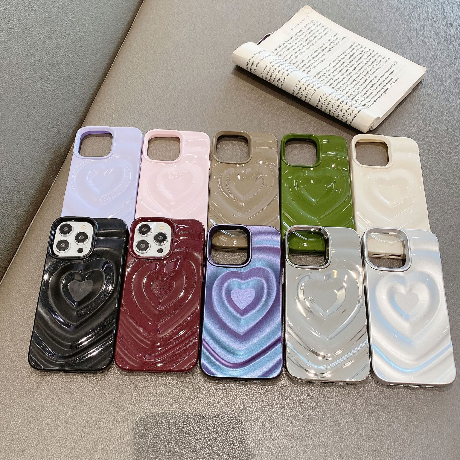 スマホケース 15プロマックス/14/13/12 対応機種 保護ケース 折りたたみ インス ウェーブ 愛 立体的 スマホケース