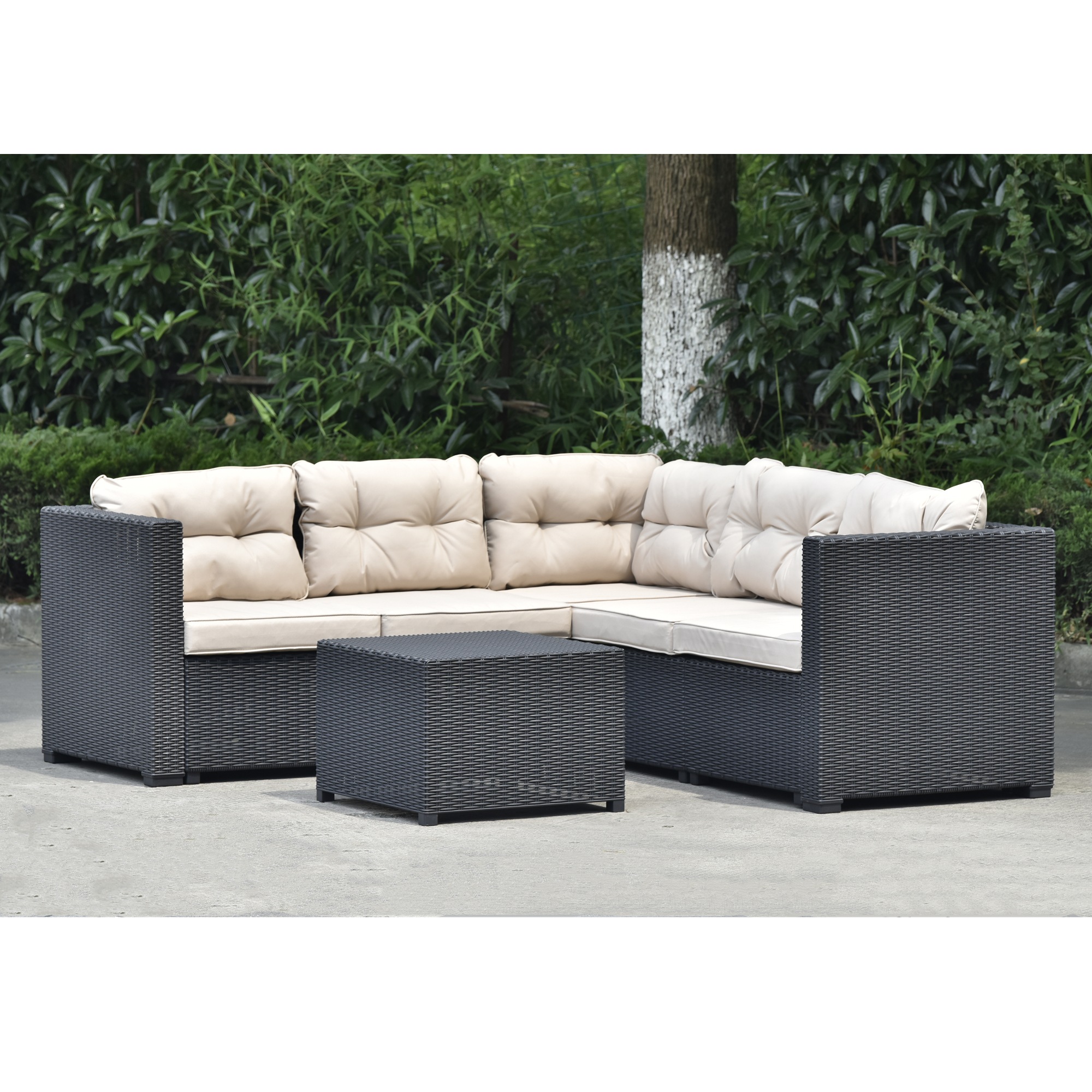 ラタン調 ガーデンファニチャー ガーデンテーブル ガーデンチェアー ラタン調 テーブル 家具 樹脂 ねじなし ホテル カフェ ベランダ テラス 屋外家具 高級 テラス ソファ ガーデンソファー 四人掛