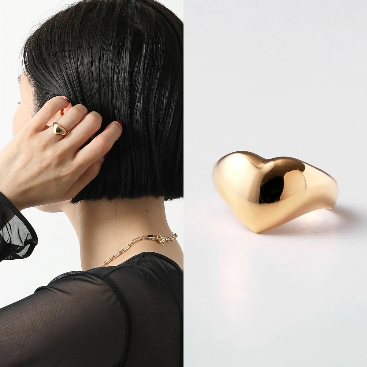 ANNIKA INEZ アニカイネズ リング Heart Ring R150-GPSS レディース ハート 指輪 アクセサリー シルバー925 silver925 ゴールド