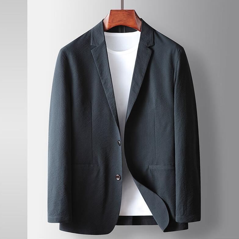 【即納】テーラードジャケット ジャケット メンズ 無地 開襟 カジュアル ビジネスコート 春 夏 秋 羽織り ネイビー