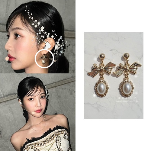 [レッドベルベットジョイ 着用] メリーイヤリング/韓国ジュエリー 韓国の人気ブランド 人気ジュエリー 韓国ファッションスタイル