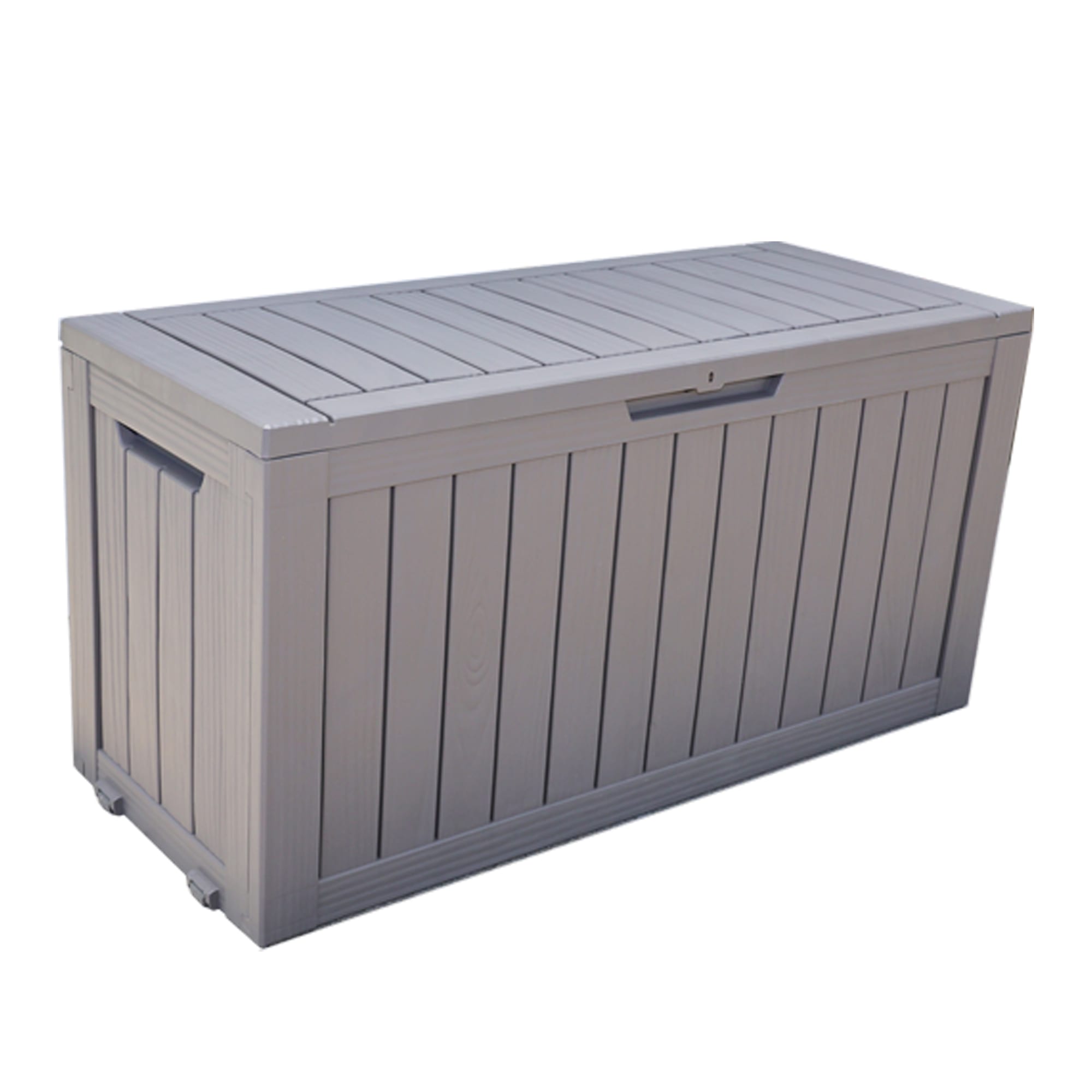 【国内発送】172【ブラウン 270L 114.7*46.5*57.6cm キャスター付き】戸外収納庫 収納ボックス 置き配 ゴミ箱 小型 屋外 ストッカー 防水/耐侯 収納可能 ガーデン/庭/ベラン