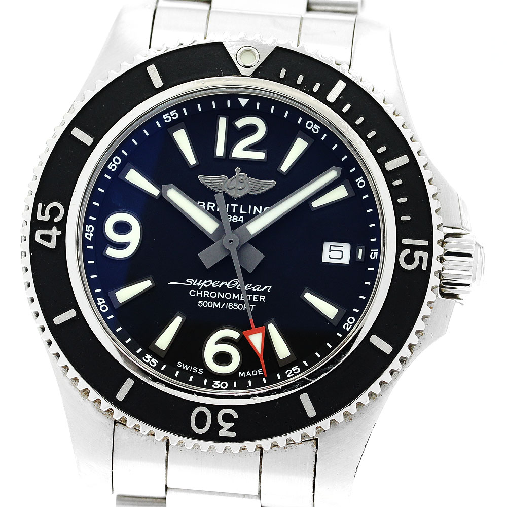 ブライトリング BREITLING A17366 スーパーオーシャン 42 デイト 自動巻き メンズ _901542【中古】