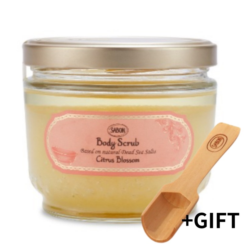 【正規品】SABON サボン ボディスクラブ シトラスブロッサム 320g+ウッドスクープ 肌と心がときめく新感覚ボディスクラブ