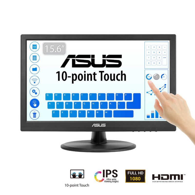 ASUS エイスース　タッチモニター ［15.6型 / フルHD(1920×1080) / ワイド］ ブラック　VT169HE