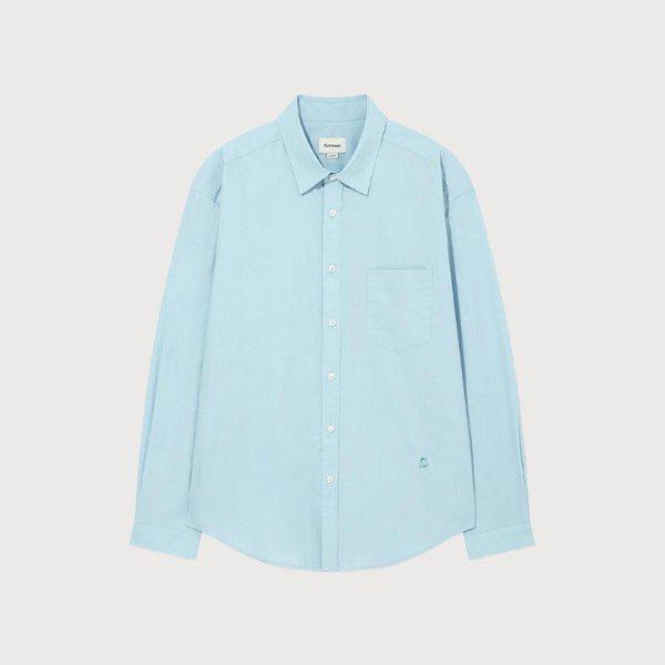 長袖Tシャツ CQK CO2501SH03-BL ルーズフィット ポプリンシャツ Blue