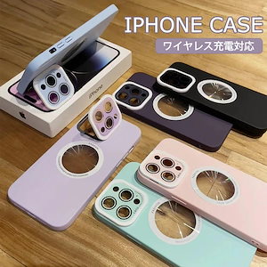 ケース iphone iphone13 レンズ保護 iphone12 ワイヤレス充電対応 可愛い iphone15ケース マカロンカラー ケース iphone14 スマホリング ケース ケース