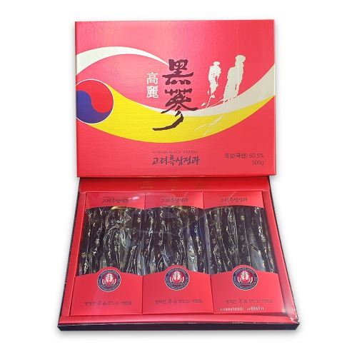 高麗人参 甘さもちもちほろ苦さ 黒参精果 500g/黒参を蜂蜜などに糖漬け処理した製品/韓国紅参60.5％含有個別圧縮包装