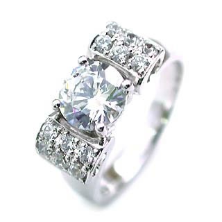 (Brand アニーベル) Pt ダイヤモンドデザインリング(婚約指輪エンゲージリング)楽ギフ_包装02P26Mar16