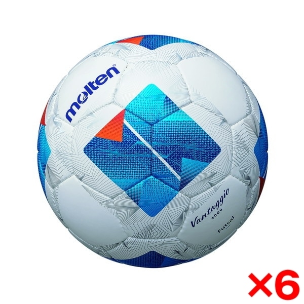 【6個セット】 フットサルボール 4号球 ヴァンタッジオフットサル4000 検定球 ホワイトxブルー F9N4000
