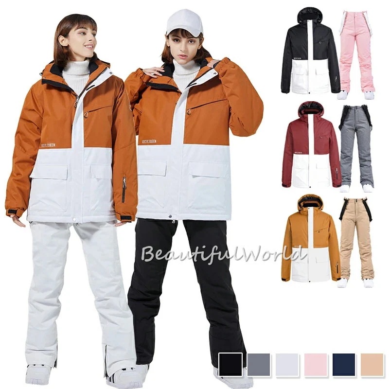 スノーボードウェア上下スキーウェアメンズレディーススキー上下セット男女兼用ジャケットパンツ撥水防風保温雪遊び暖かい